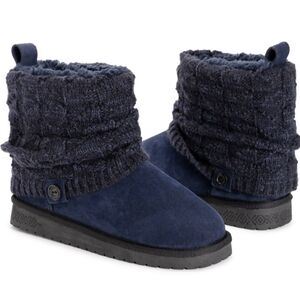 Muk Luks Navy Knit Women's Boots